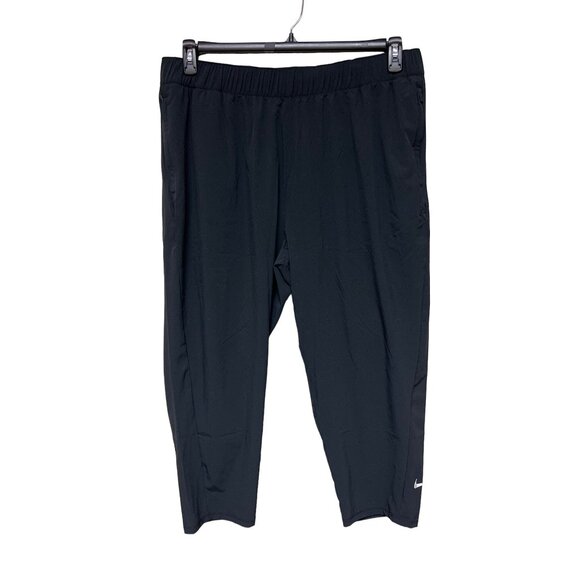 Nike Dri-Fit Women's Pants 7/8 Running Activewear Black Pockets Plus Size 1X NEW - Picture 1 of 13